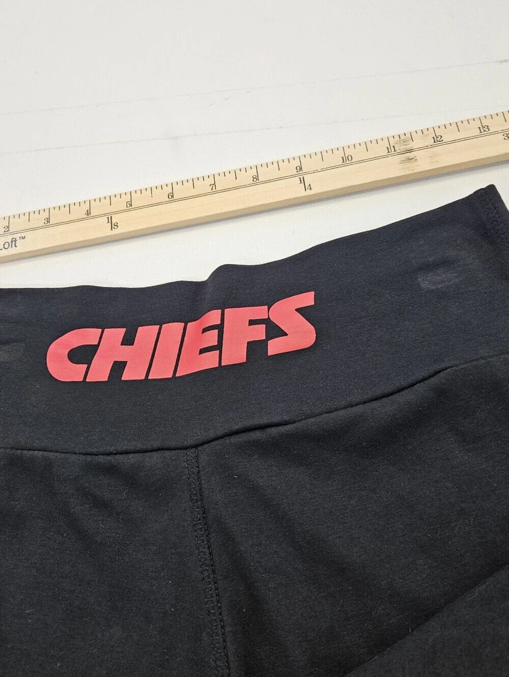 Kansas City Chiefs Women Pants L Black Legging Yoga Ultra Game Logo 31